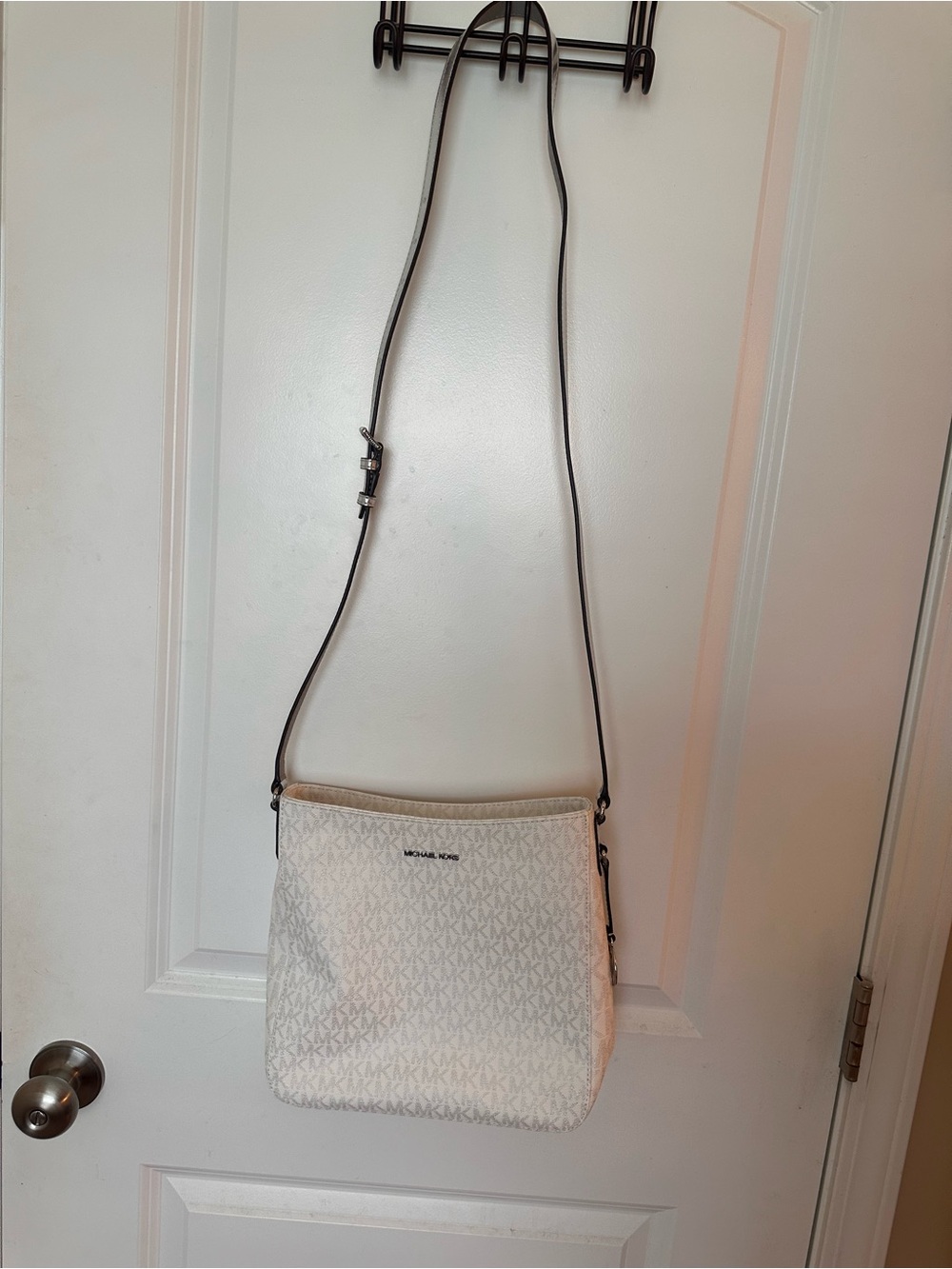 Michael Kors White Signature Crossbody Bag